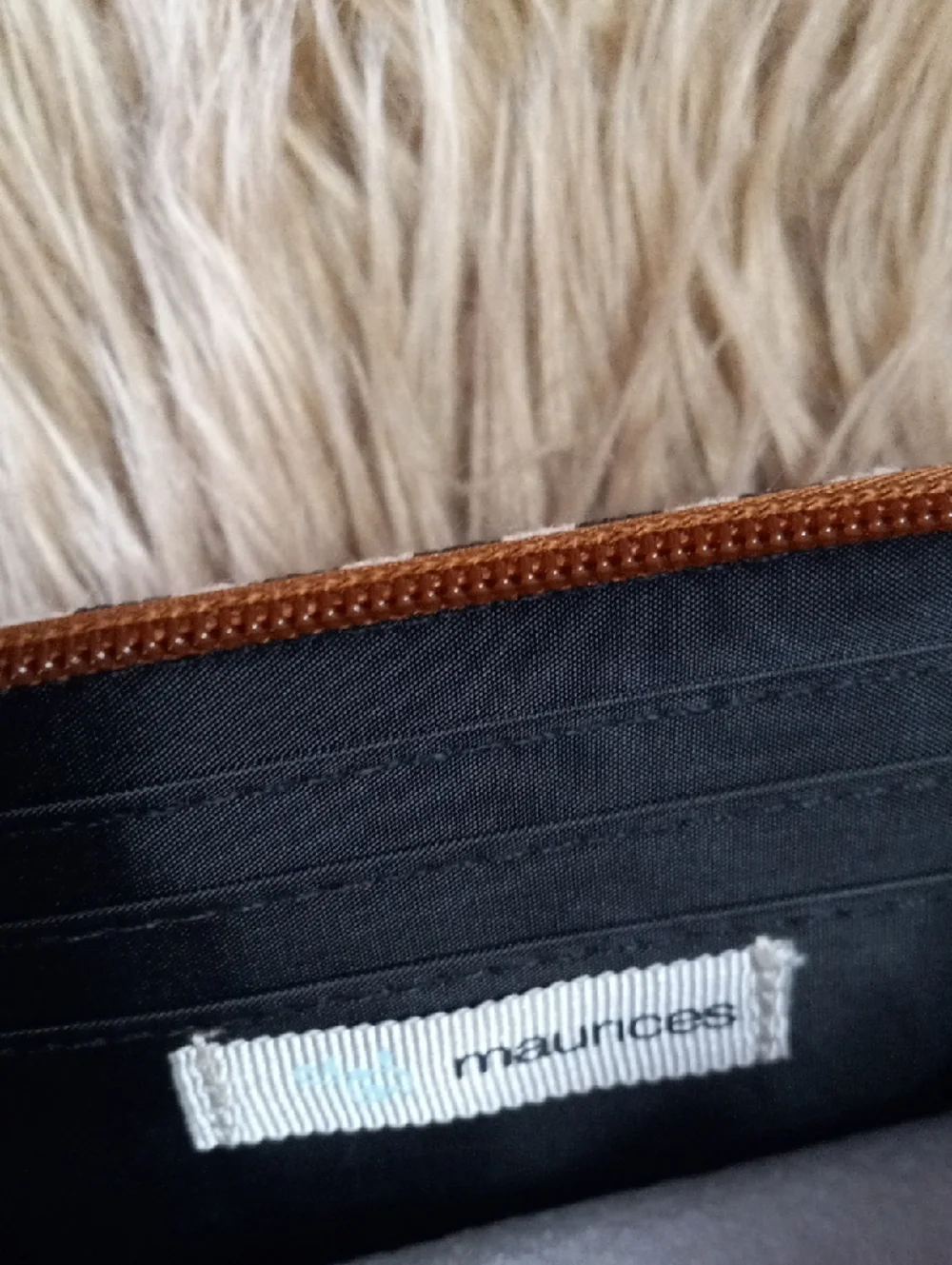 Maurices Brown-Trim Card Wallet with Black Interior